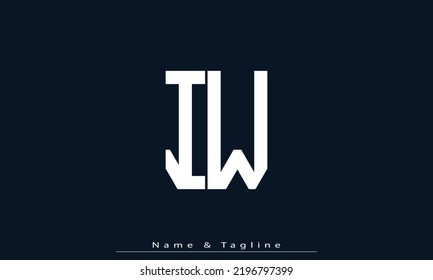 Alphabet letters Initials Monogram logo IW , WI