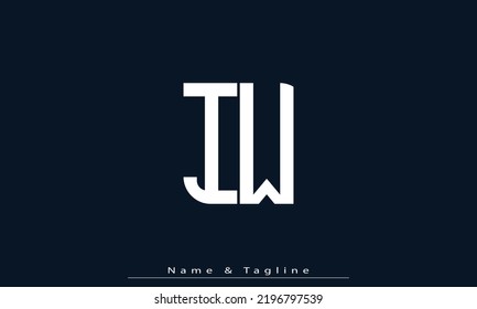 Alphabet letters Initials Monogram logo IW , WI