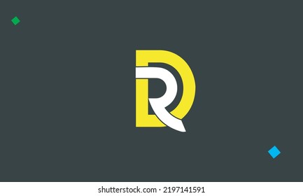 Alphabet letters Initials Monogram logo RD, DR, R and D