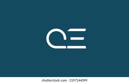 Alphabet letters Initials Monogram logo CE, EC, C and E