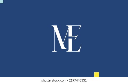 Alphabet letters Initials Monogram logo ME, EM, M and E