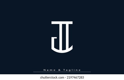 Alphabet letters Initials Monogram logo JI , IJ