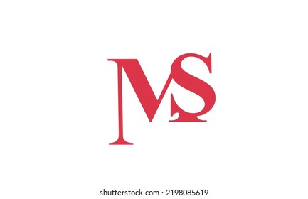 Alphabet Letters Initials Monogram Logo Ms Stock Vector (Royalty Free ...