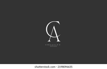 Alphabet letters Initials Monogram logo  CA AC C A