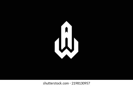  Alphabet letters Initial Monogram Logo WA AW A 