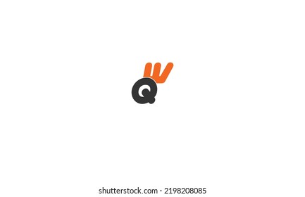 Alphabet letters Initials Monogram logo QW, WQ, Q and W