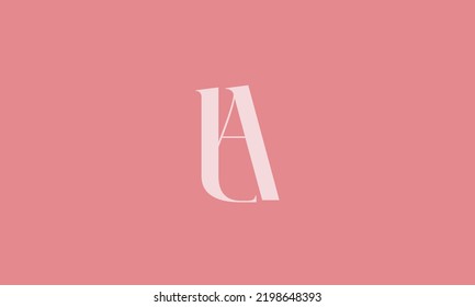 Alphabet letters Initials Monogram logo LA, AL, L and A