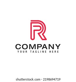 Alphabet letters Initials monogram logo PR RP P and R design template