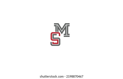 Alphabet letters Initials Monogram logo SM, MS, S and M