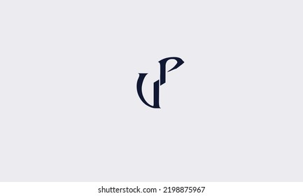 Alphabet letters Initials Monogram  logo UP, PU, U and P