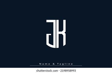 Alphabet letters Initials Monogram logo JK , KJ