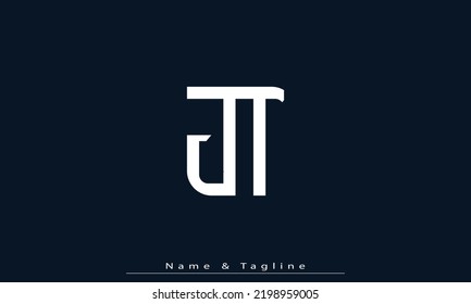 Alphabet letters Initials Monogram logo JT , TJ