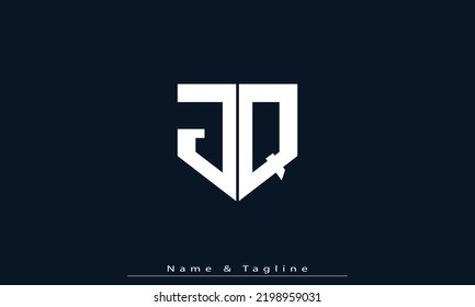 Alphabet letters Initials Monogram logo JQ , QJ