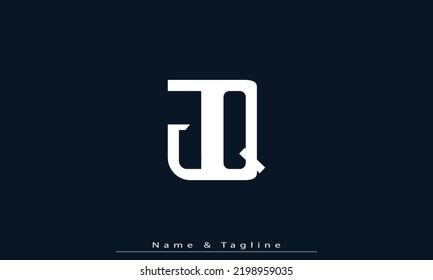 Alphabet letters Initial Monogram Logo JQ, QJ