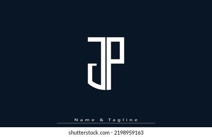 Alphabet letters Initials Monogram logo JP , PJ