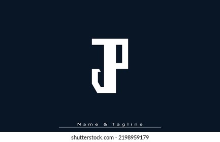 Alphabet letters Initials Monogram logo JP , PJ