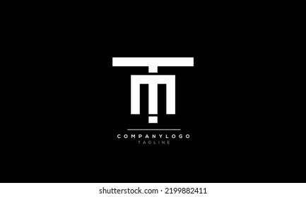 Alphabet letters Initials Monogram logo TM, TM INITIAL, TM letter