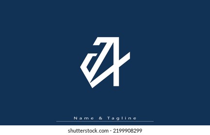Letras alfabéticas Iniciales Monograma JX , XJ