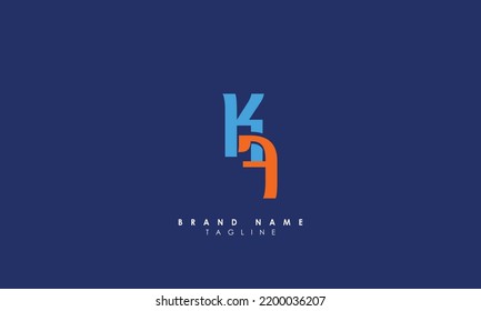 Alphabet letters Initial Monogram Logo KF, FK, K und F