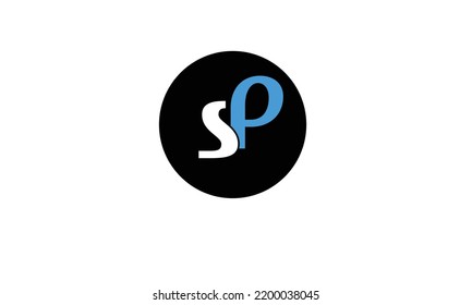 Alphabet letters Initials Monogram logo SP, PS, S and P