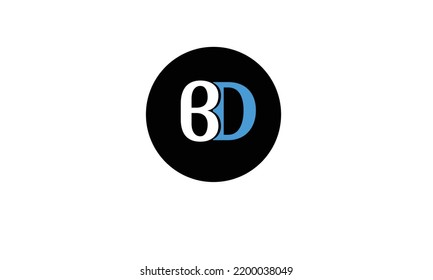 Alphabet letters Initials Monogram logo BD, DB, B and D