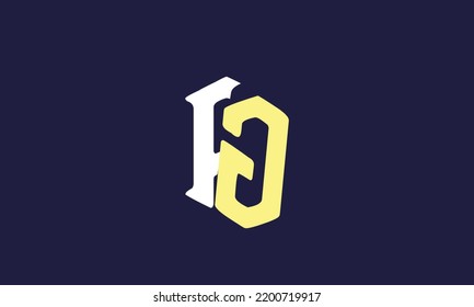 Alphabet letters Initials Monogram logo FG, GF, F and G