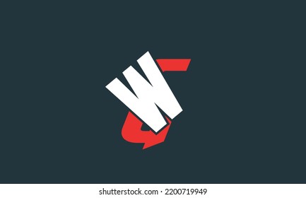 Letras alfabéticas Iniciales logotipo de monograma WG, GW, W y G
