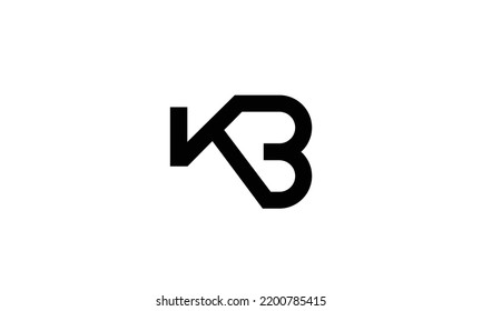 Alphabet letters Initials Monogram logo KB BK K B