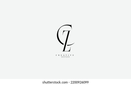  Letras alfabéticas Iniciales Monograma CZ ZC C Z 
