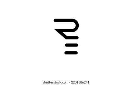 Alphabet letters Initials Monogram logo RE ER R E