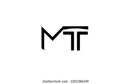 Alphabet letters Initials Monogram logo MT TM M T