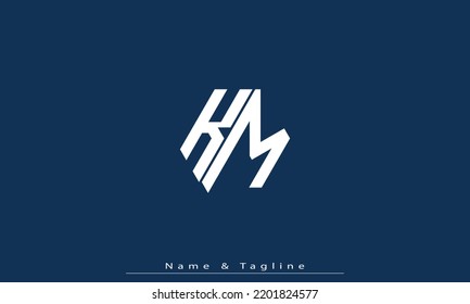Alphabet letters Initials Monogram logo KM , MK