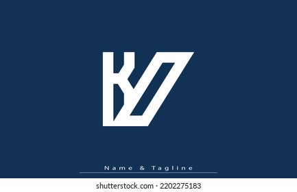 Alphabet letters Initials Monogram logo KO, OK