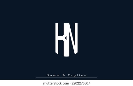 Alphabet letters Initials Monogram logo KN , NK