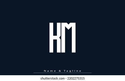 Alphabet Letters Initials Monogram Logo Km Stock Vector (Royalty Free ...