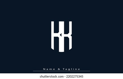 Alphabet letters Initials Monogram logo KK