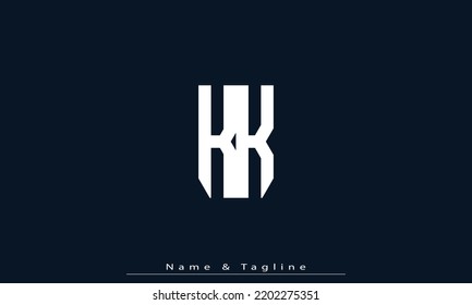 Alphabet letters Initials Monogram logo KK