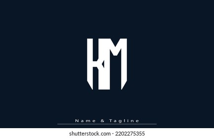 Alphabet letters Initials Monogram logo KM , MK