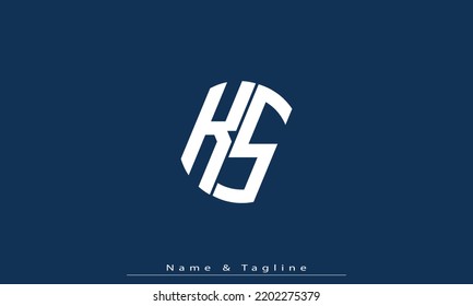Alphabet letters Initial Monogram logo KS, SK