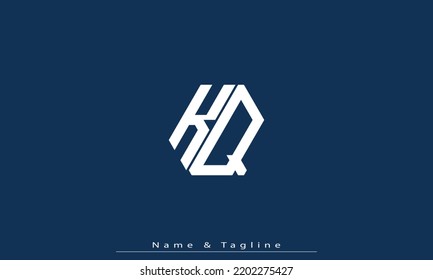 Alphabet letters Initials Monogram logo KQ , QK