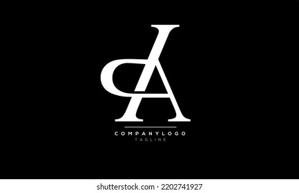 Letras alfabéticas Iniciales Monograma DA, DA INITIAL, letra DA