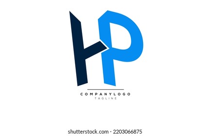 Alphabet letters Initials Monogram logo HP, HP INITIAL, HP letter