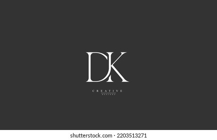 Alphabet letters Initial Monogram Logo DK KD K