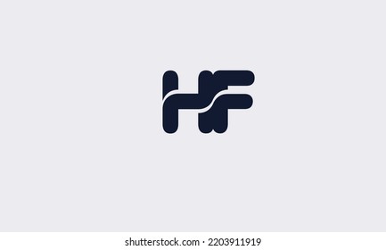 Alphabet letters Initials Monogram logo HF, FH, H and F