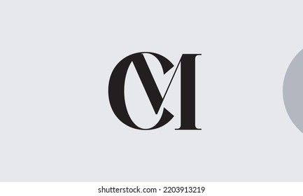 Alphabet letters Initials Monogram logo CM, MC, C and M