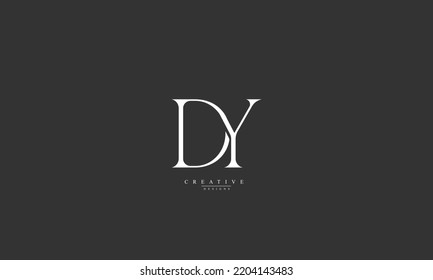 Alphabet letters Initials Monogram logo DY YD D Y