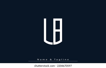 Alphabet letters Initial Monogram Logo LB, BL