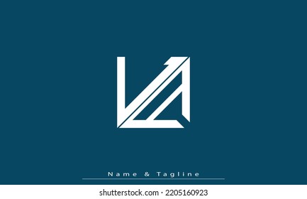 Alphabet letters Initials Monogram logo LA , AL