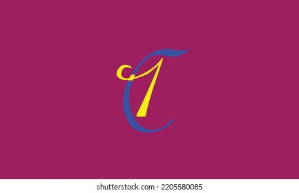 Letras alfabéticas Iniciales Monograma T.C. C.T.Y C