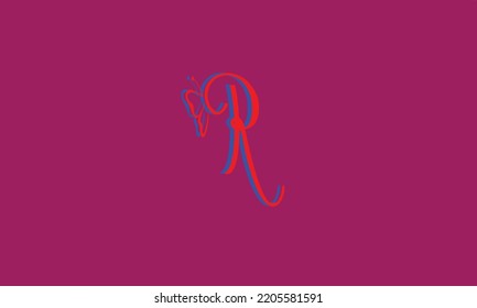 Alphabet letters Initials Monogram logo R. HEART.HEART R. HEART AND R